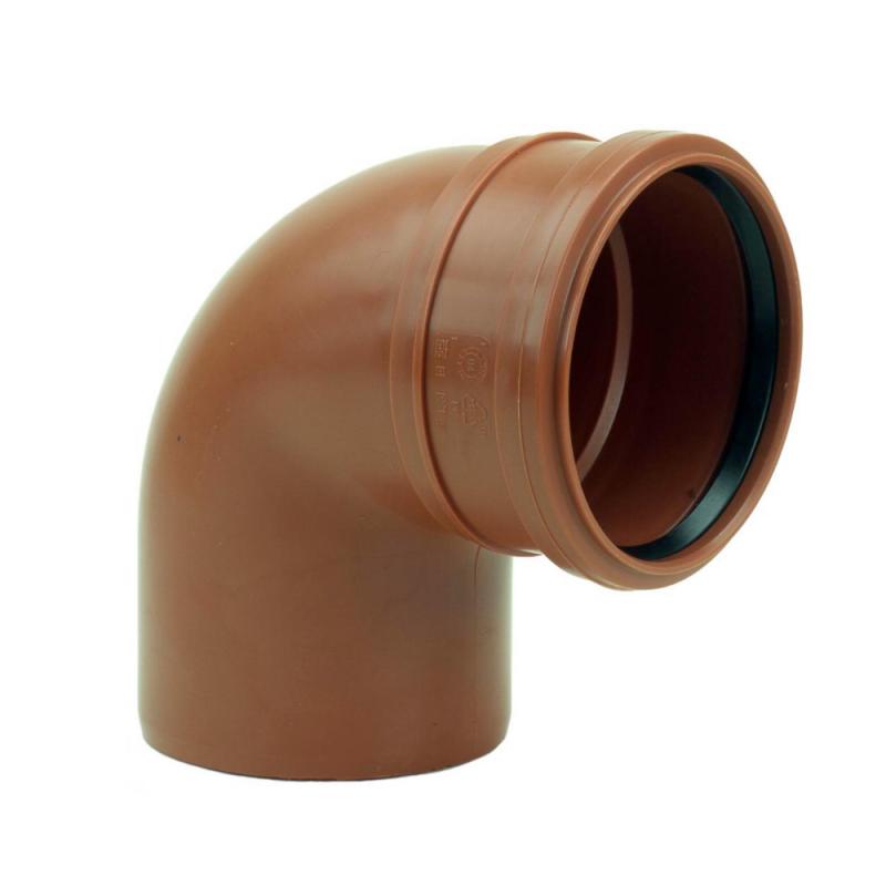 Jordbøjning 1-Muffe 160mmx90° Polypropylen Pipelife