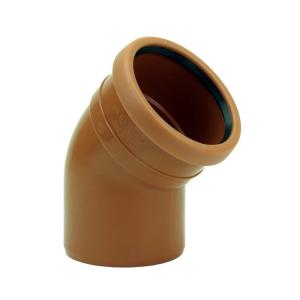 Jordbøjning 1-Muffe 160mmx45° Polypropylen Pipelife
