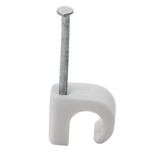 Kabelholder 8-12mm Rund Hvid 10stk Gelia