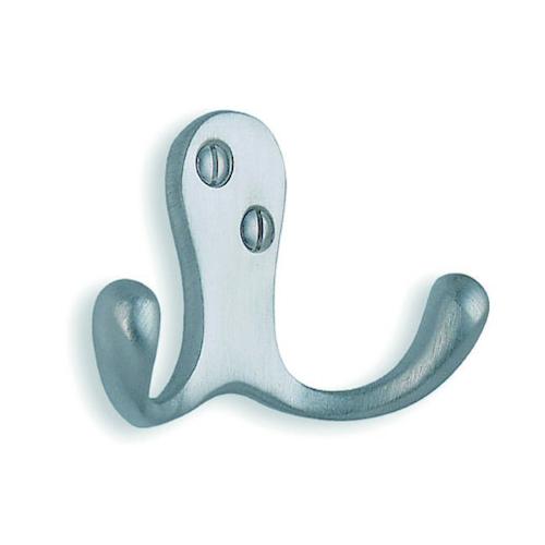 Dobbeltkrog Børstet Chrom 10stk Beslagboden BK246M