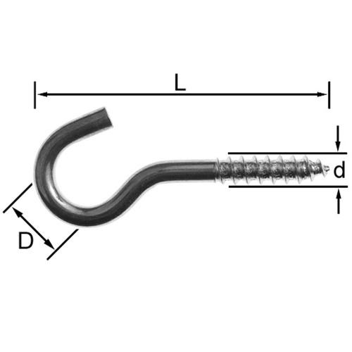 KLÄDSTRECKSKROK 5350 90X19X8MM 2ST