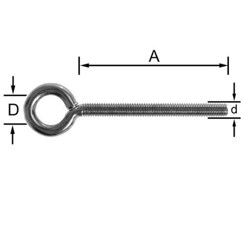 SKRUVÖGLA 5002 FZB M10X100 2ST