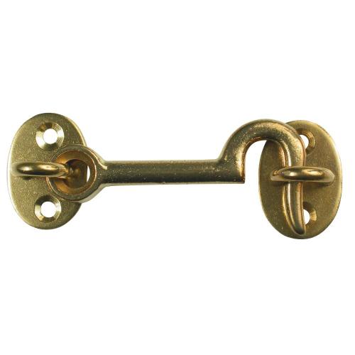 Kajuthake massiv mässing 75mm Bårebo