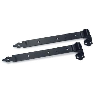 Hook Hinge, T214s, 200mm, 2pcs, Black, Bårebo 812846