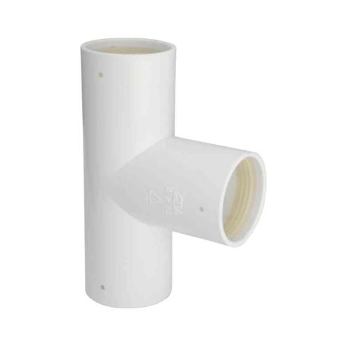 T-Rör 40mm Polypropen Med Gummitätning Vit Gelia