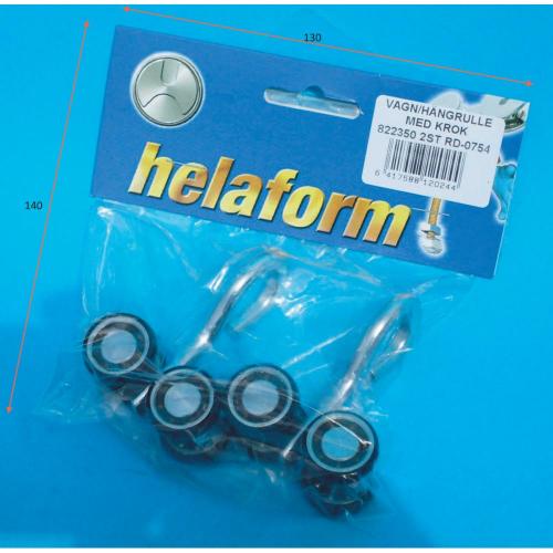 Draperirulle RD 0754, 4 Hjul, 2 ST, För skena K 075 Helaform