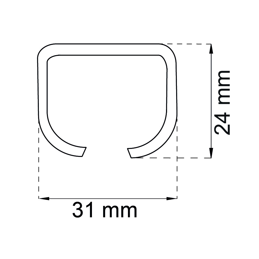 Sliding Door Rail 0835, K40/75, 5m, Aluminium, Habo 67744
