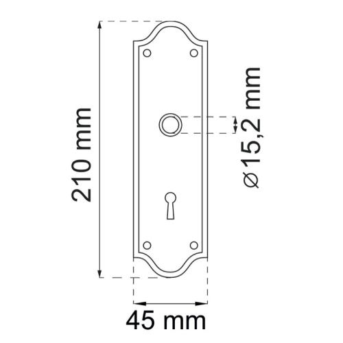 Bårebo Långskylt 53, Blankpolerad mässing - 747214