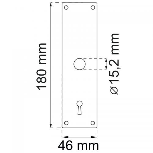 Långskylt 5 Bårebo Förnicklad mässing - 747216
