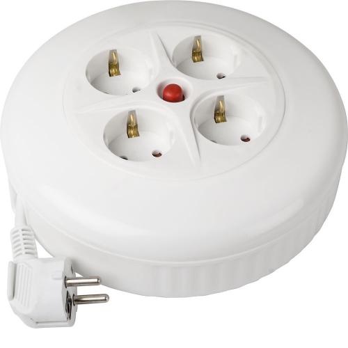 Kabelrulle 5m 3G1 4-vägs Jordad Med