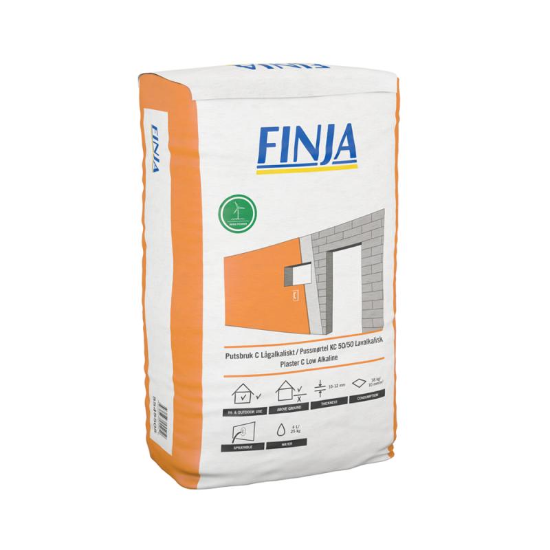 Putsbruk C Lågalkaliskt 0-3mm 40x25kg Finja 5545505