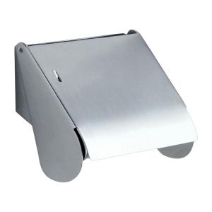 Beslagsboden Toilet Paper Holder With Lid, Brushed Chrome - B440KM