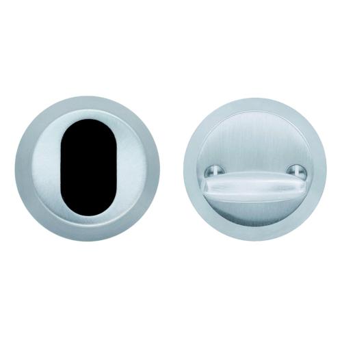 Cylindervred Och Skylt 55mm Borstad Krom Beslagsboden B186M