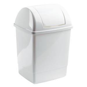 Swing Lid Bin, 26L, White, 6pcs, Nordiska Plast