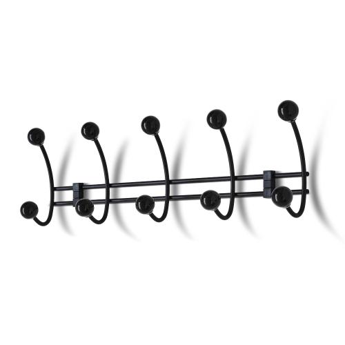 Knagerække 5-Kroge Bærfarvet Sort Habo 30223