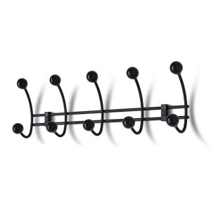 Knagerække 5-Kroge Bærfarvet Sort Habo 30223