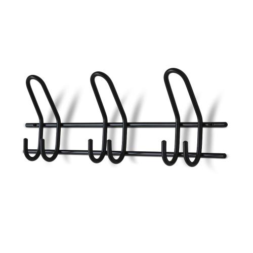 Knagehylde 3-Knage Saturn 450mm Sort Habo 30232