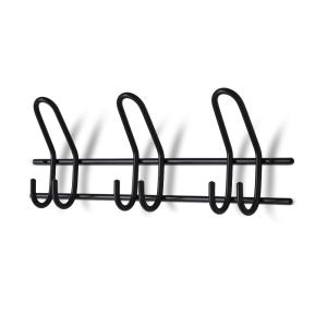 Knagehylde 3-Knage Saturn 450mm Sort Habo 30232