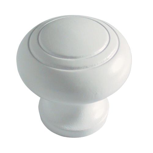 LÅDKNOPP TRÄ 44 VIT RILL 5x2ST