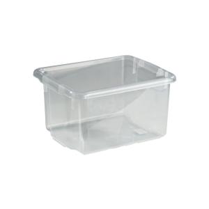 Storage Box 23L, Transparent, 8pcs, Nordiska Plast