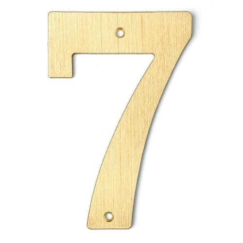 Nummer MP1 Nummer-7 140mm Matbørstet Messing Bårebo 861127