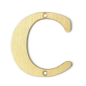 Bokstav C MP1 78mm Mattborstad Mässing Bårebo 861222