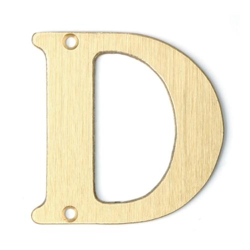 Bogstav D MP1 78mm Matbørstet messing Bårebo 861223