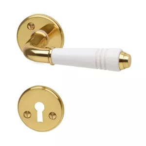 Interior Door Handle A9031 Polished Brass/White, Habo 11244