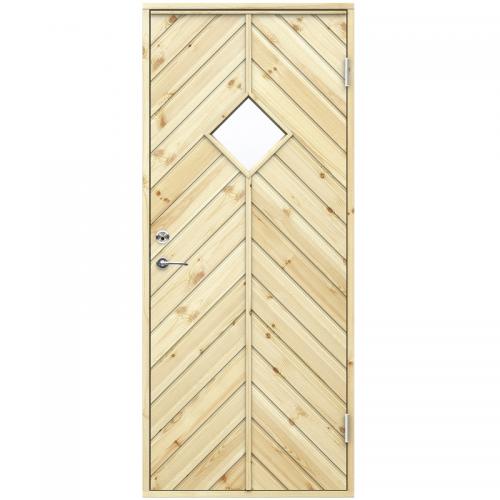 Kallförrådsdörr Swedoor I40G Glas Obeh furu