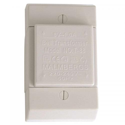 Ringledningstransformator, Væg, 8VA, 8W, 240V, Malmbergs 5339881