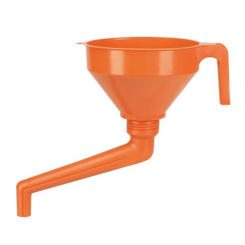 Plasttragt 160mm Med Vinklet Rør Orange Pressol