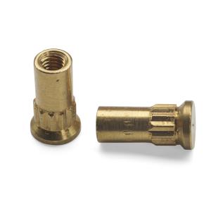 Socket Nut 7 Brass Polished M4, 100pcs, Habo 74849
