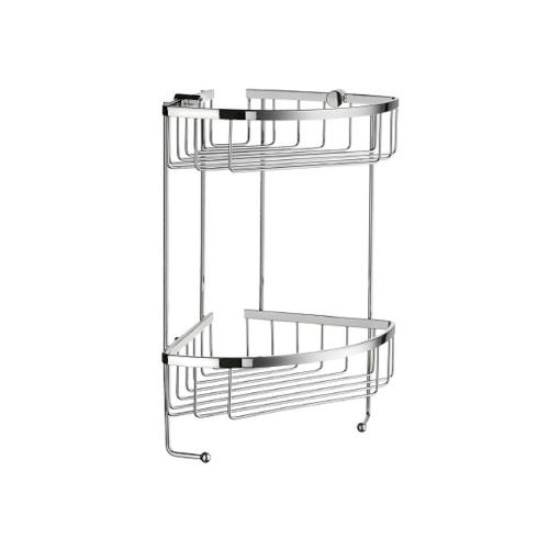 Dobbelt Hjørnebrusekurv Sideline Poleret Krom Smedbo DK2031
