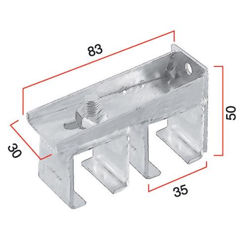 Väggkonsol Dubbel KVD-0752 För Skena K075 Helaform