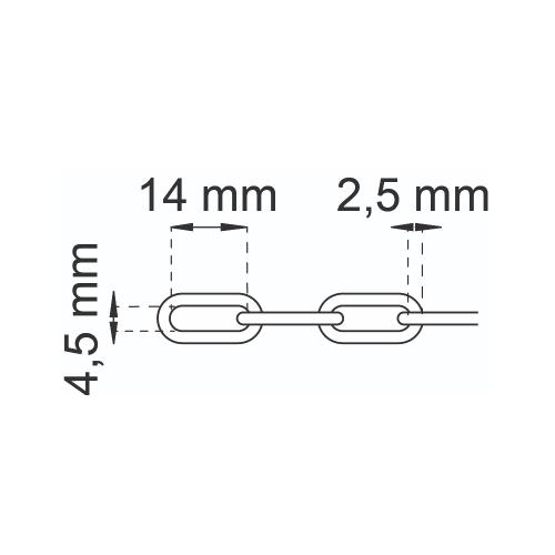 Kæde 250, 10m, Habo