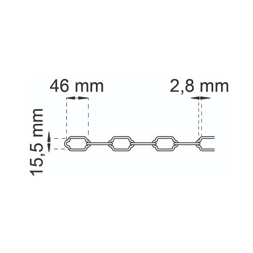 Kæde 320-2 Sort, Habo