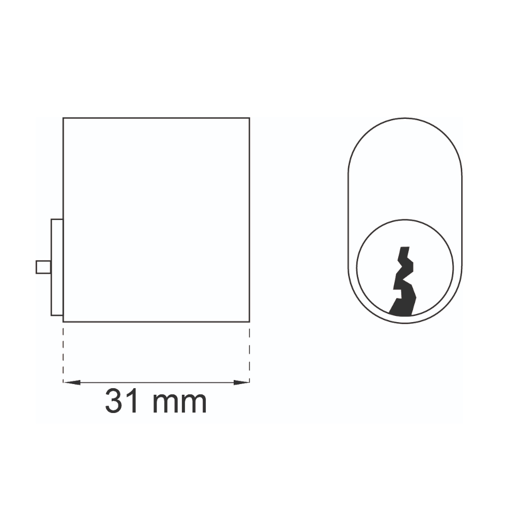 Cylinder 65537 Krom 3st, Habo 12356