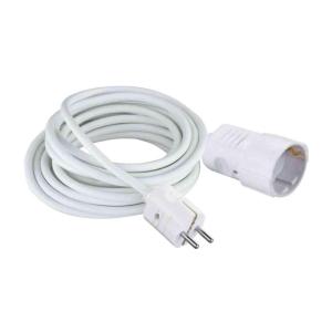 Extension Cord Grounded White With 3m 5pcs