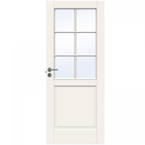 Innerdörr Swedoor Craft SP6 Tät Vit/Glas NCS-S 0502-Y