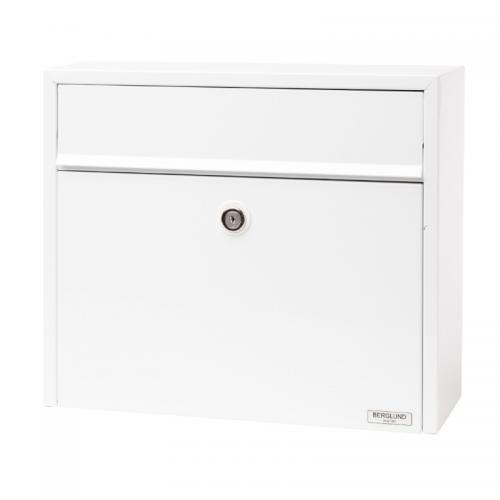 Brevlåda SL93 Vit Metall Låsbar Berglund - 613067