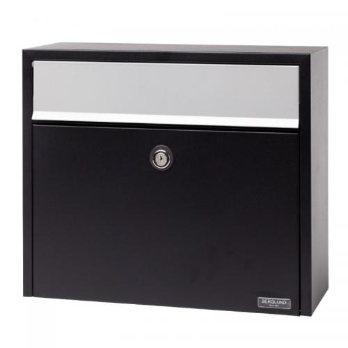 Brevlåda 930 Låsbar Metall Svart Berglund - 10931