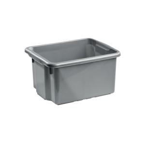 Förvaringsbox 15L, Silver, 8st, Nordiska Plast