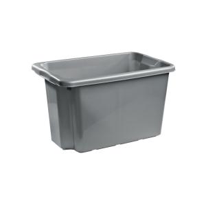 Förvaringsbox 55L, Silver, 8st, Nordiska Plast