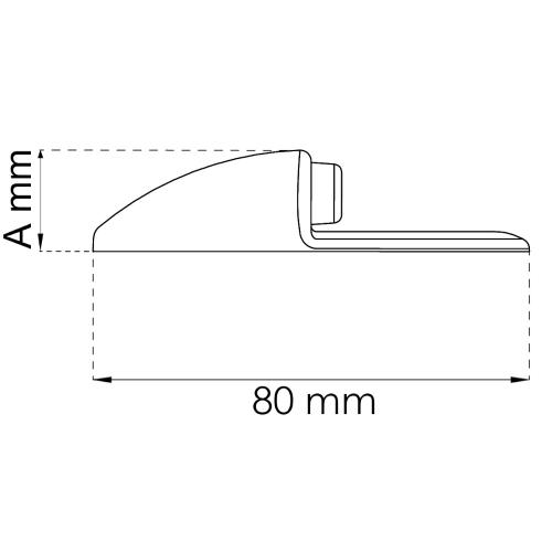 Dørstop 2895 Rustfrit Stål 15mm, Habo 20000