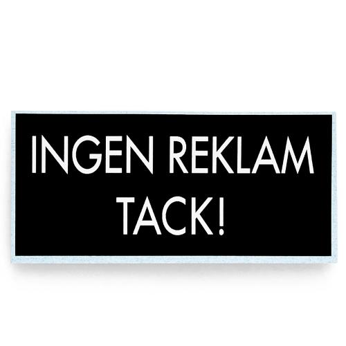 Ingen Reklam Dekal 797, Svart, Habo 13341