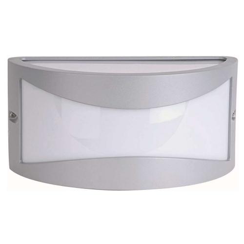 Fasadarmatur Glasgow, Silver, Kupa Opal, E27, IP44, Malmbergs 7717010