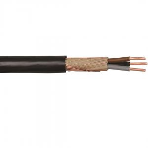 Cable Ekkj 3x2.5/2.5mm², 0.6/1KV, Black, Malmbergs 0702445