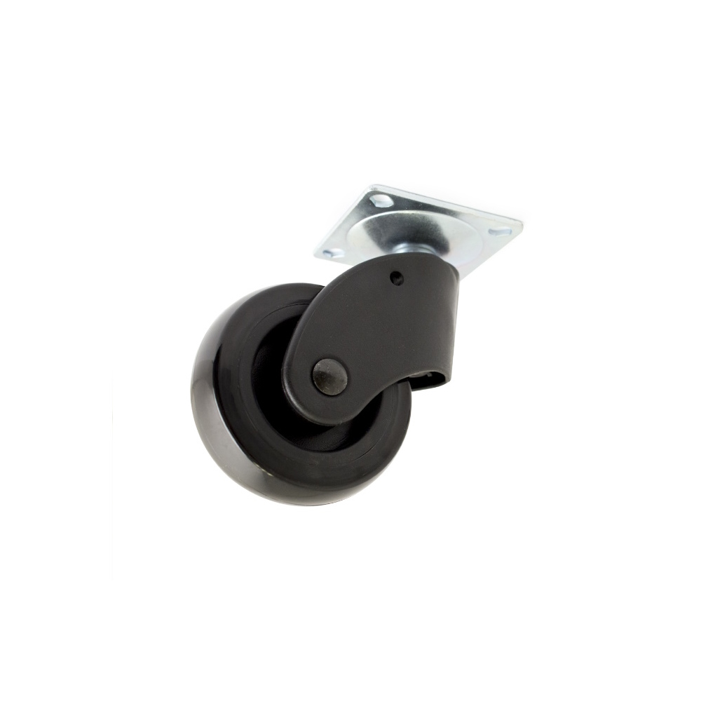 Furniture Wheels 1607 With Plate, Black, Habo 13632