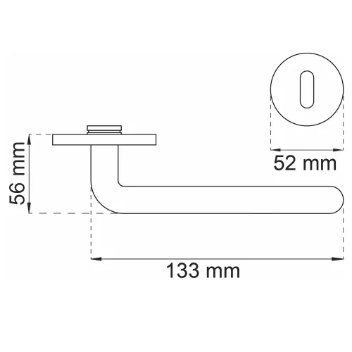 Dørgreb London Rustfrit Stål, Habo 13244