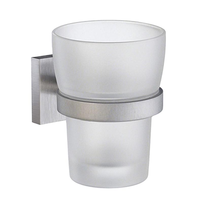 Hållare Med Tandborstglas House 98mm Borstad Krom Smedbo RK343